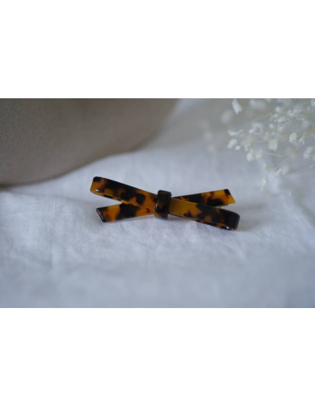 hair clip Olympe bow tortoise