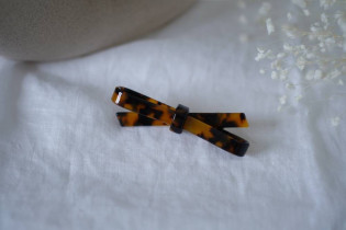 hair clip Olympe bow tortoise
