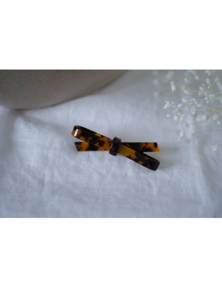 hair clip Olympe bow tortoise
