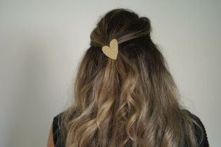 hair clip Abby Coeur Martelé gold 2
