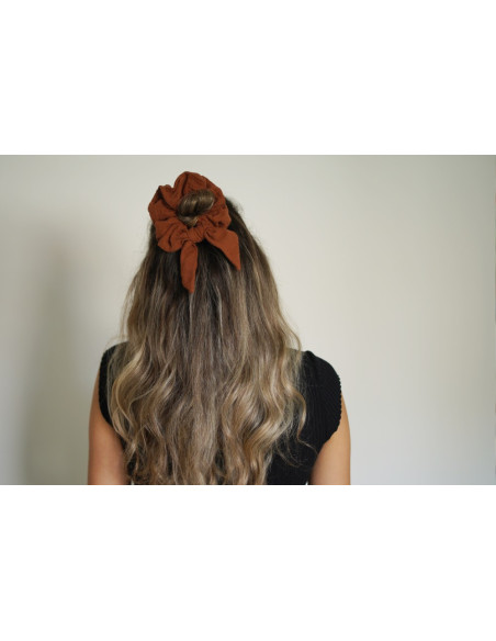 scrunchie bow Hélène Plumetis Hazelnut