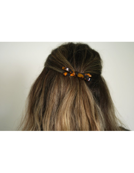 hair clip Olympe bow tortoise