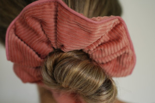 scrunchie Gaby Corduroy Old Pink 2