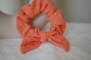 scrunchie bow kids Lou Corail et gold 2