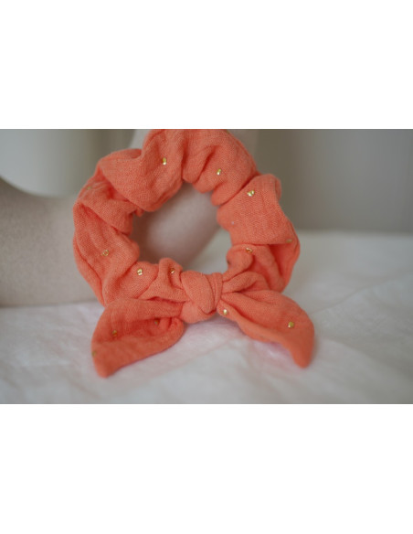 scrunchie bow kids Lou Corail et gold