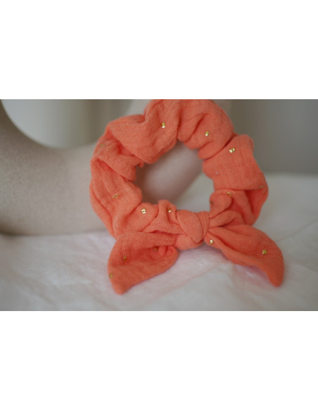 scrunchie bow kids Lou Corail et gold