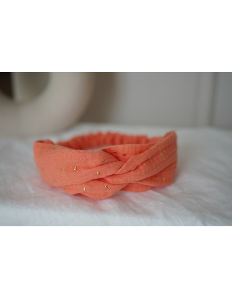 headband kids Mila Corail et gold