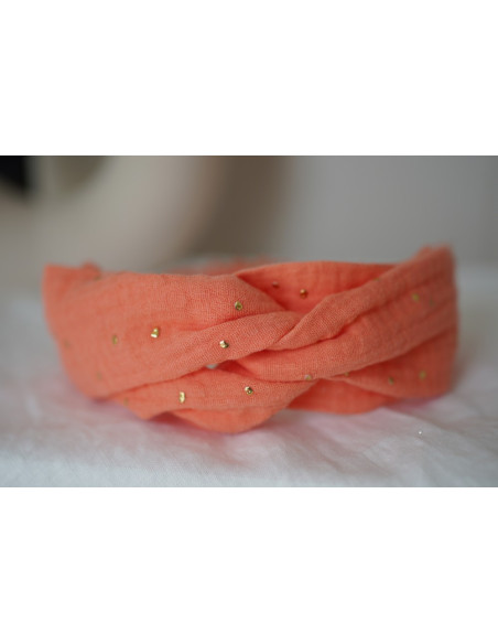 headband kids Mila Corail et gold