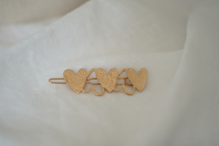 hair clip Théa Little Golden Hearts