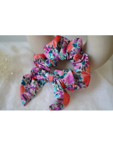 scrunchie bow Capucine Pink Orange and Purple