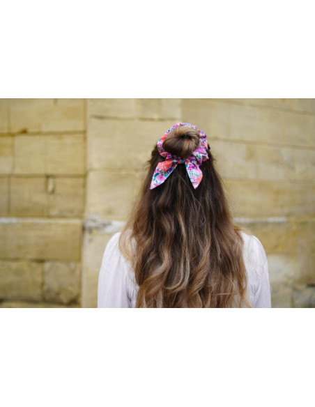 scrunchie bow Capucine Pink Orange and Purple