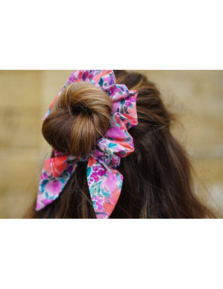 scrunchie bow Capucine Pink Orange and Purple