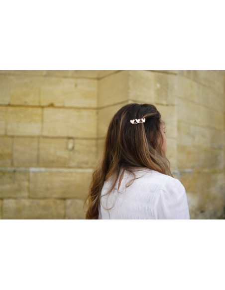 Barrette Théa Petits Cœurs Dorés