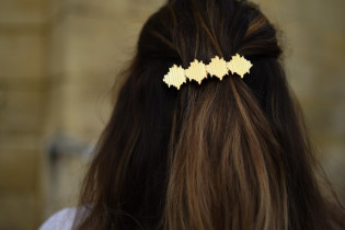 hair clip Giselle Gold Structured Diamonds 2