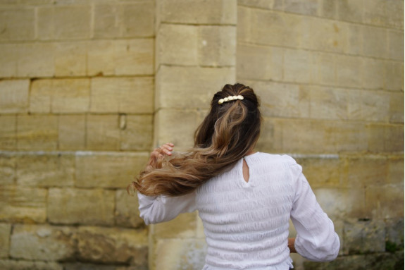 Barrette Roma Cercles Texturés Dorés