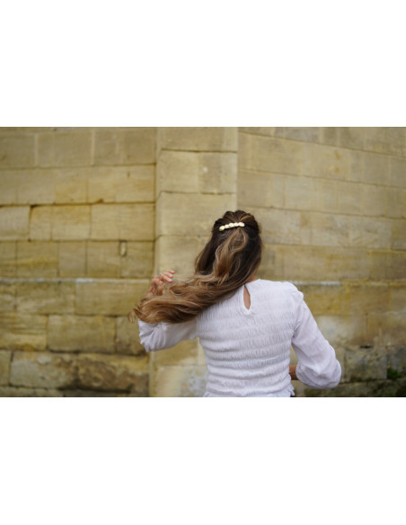 Barrette Roma Cercles Texturés Dorés