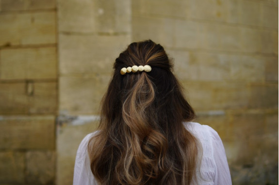 Barrette Roma Cercles Texturés Dorés