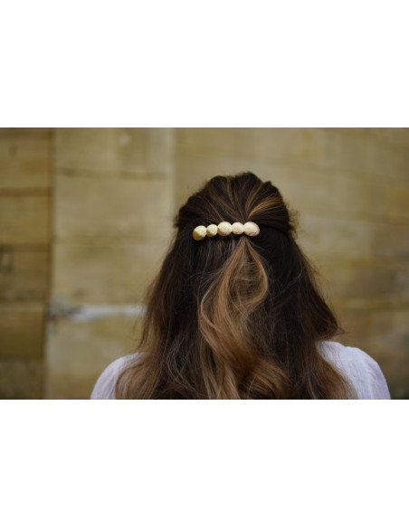 Barrette Roma Cercles Texturés Dorés