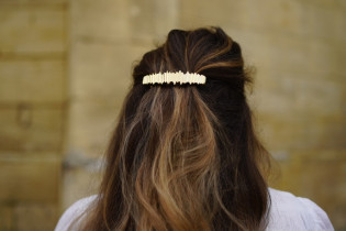 hair clip Liora Textured gold 2