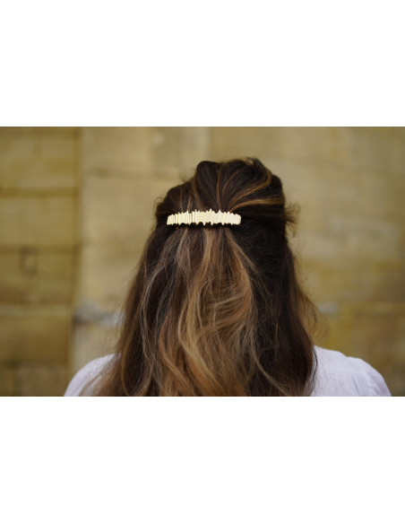 Barrette Liora Texturée Dorée