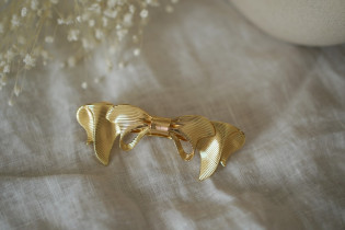 hair clip Azélie bow gold