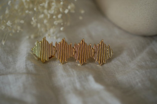 hair clip Giselle Gold Structured Diamonds