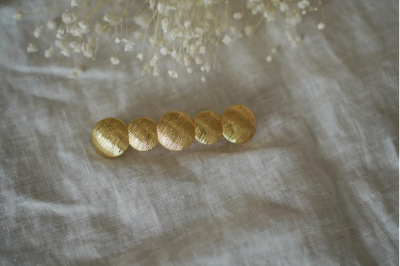 Barrette Roma Cercles Texturés Dorés