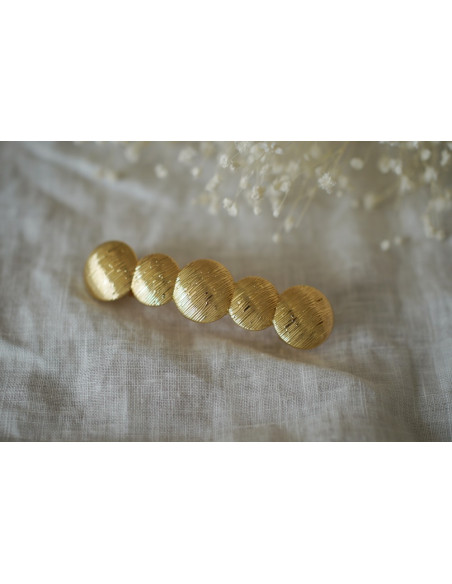 Barrette Roma Cercles Texturés Dorés
