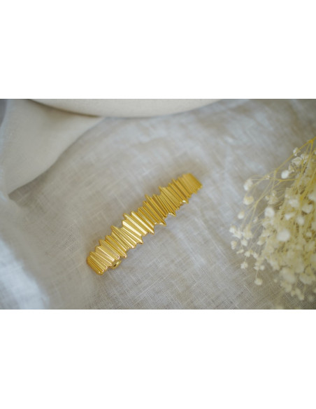 Barrette Liora Texturée Dorée