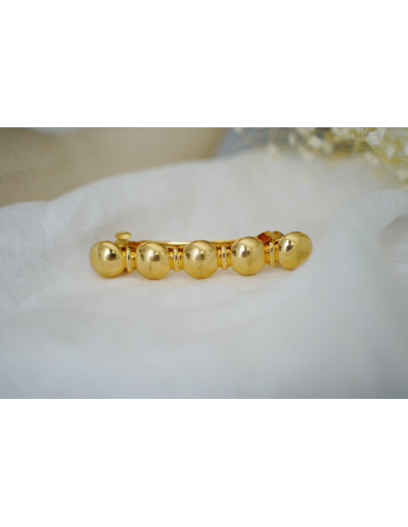 Aubeline gold hair clip with round pearls