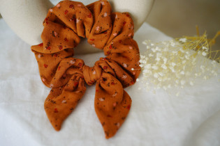 scrunchie bow Élise Fleuri Terracotta