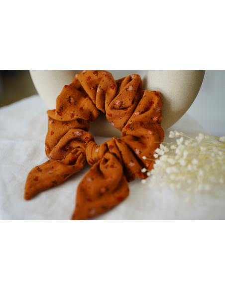 scrunchie bow Élise Fleuri Terracotta