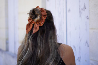 scrunchie bow Élise Fleuri Terracotta 2