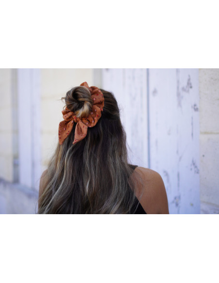 scrunchie bow Élise Fleuri Terracotta
