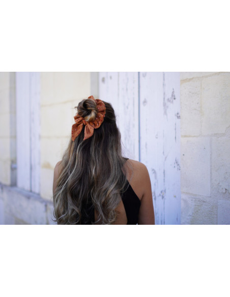 scrunchie bow Élise Fleuri Terracotta