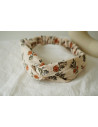 headband Céliane floral ivory peach sage