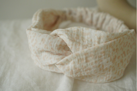 headband Alba Leopard Nude