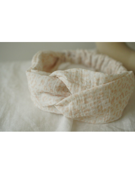 headband Alba Leopard Nude