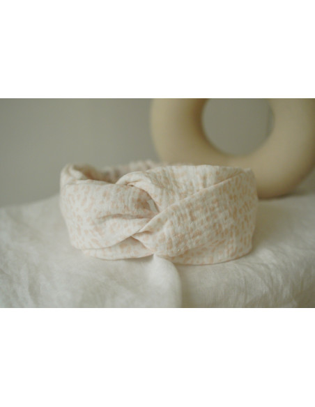 headband Alba Leopard Nude