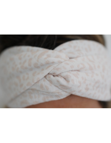headband Alba Leopard Nude