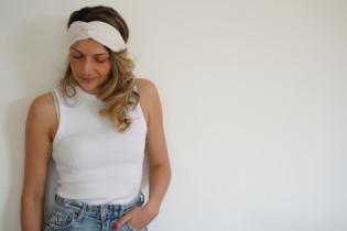 Bandeau cheveux femme imprimé léopard nude rose - Alba - Bohomane 2