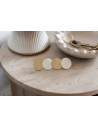 Barrette Cléo Cercles Blanc Irisé et Doré