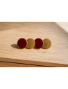Barrette Cléo Cercles Bordeaux et Doré