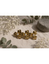 Barrette Palomaé Fleurs Dorées et Perles Nacrées