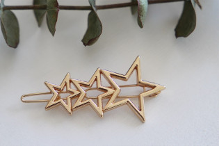hair clip kids Stella Golden Stars