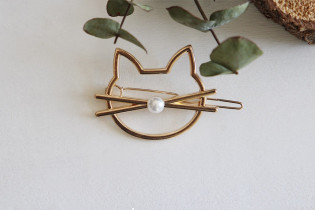 hair clip kids Lilou Chat gold