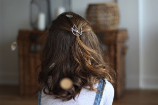 hair clip kids Lilou Chat silver 2
