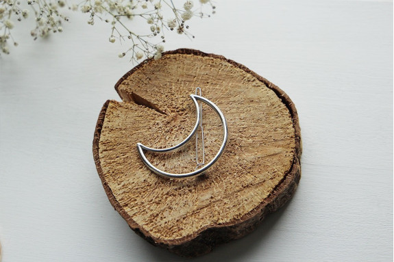 hair clip Luna silver