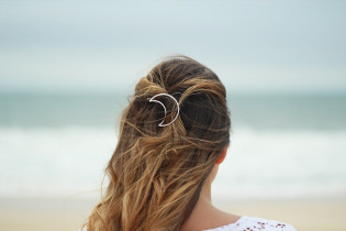 hair clip Luna silver 2