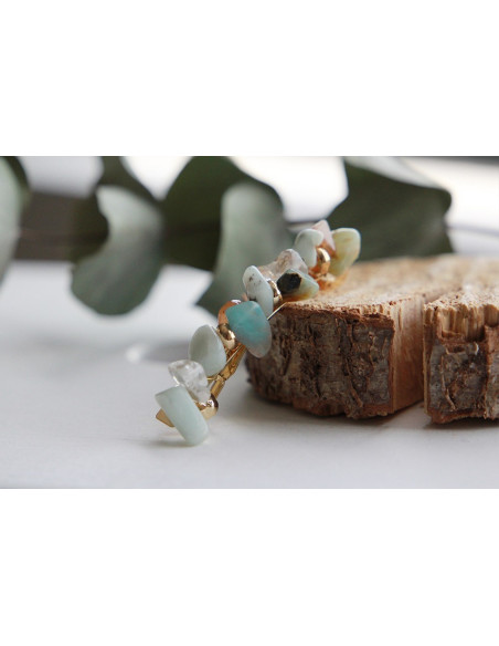 Barrette Iris Pierres Bleues